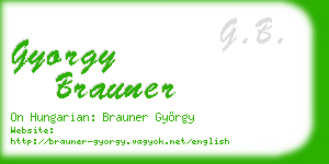 gyorgy brauner business card