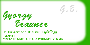 gyorgy brauner business card